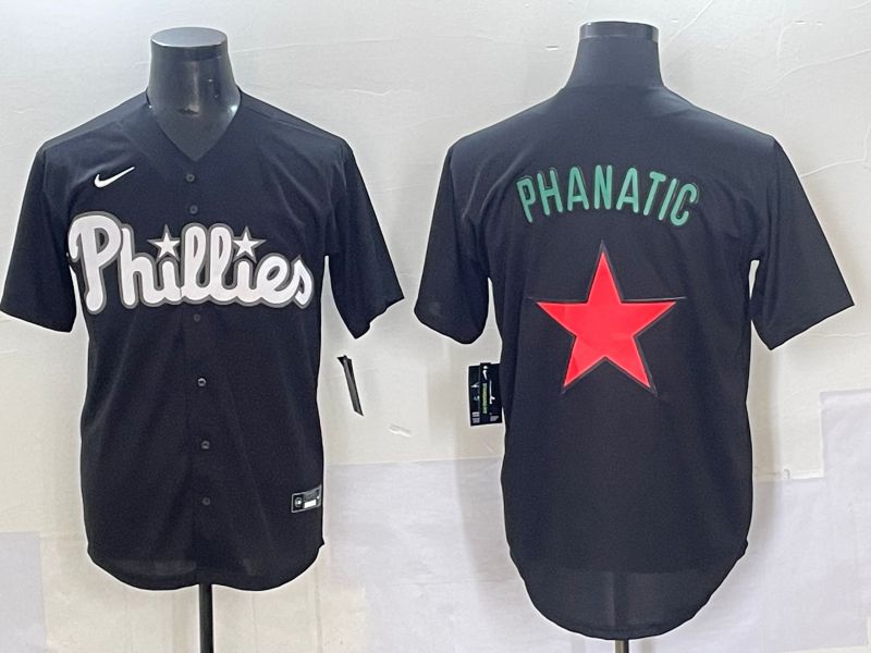 Men 2025 Philadelphia Phillies Blank Black Fashion Nike MLB Jersey style 7091->philadelphia phillies->MLB Jersey